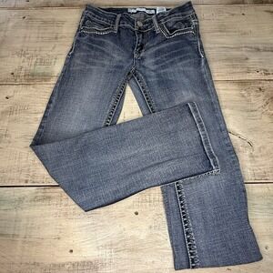 Tin Haul Jeans Women's Low Rise 28S Medium Wash‎ Bootcut Rodeo Western Denim EUC